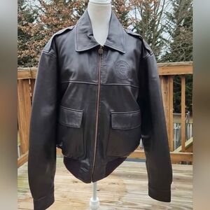 Leather Bomber Jacket